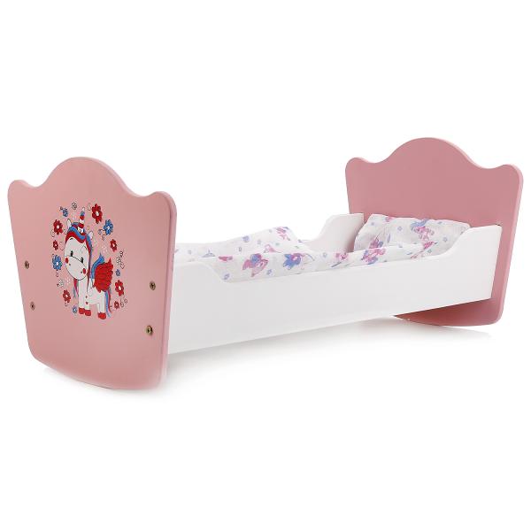 Кроватка для кукол - Милый пони, 52 см, с постельными принадлежностями  